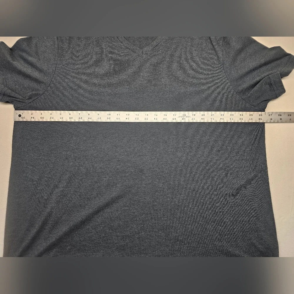 UNTUCKit Mens XXX Large V Neck T Shirt Gray Casual Short Sleeve Tee - Picture 4 of 5